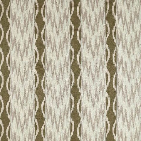 Embroidered Ikat Stripe Green Stone Cushion