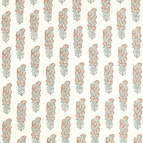 Sanganeri Block Print Tuscan Pink/Eau de Nil