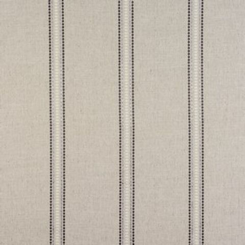 Bromley Stripe Charcoal Voile Fabric