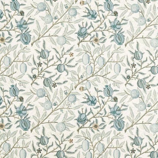 William Morris Simply Wide Width Fruit Wide Width Mineral Blue