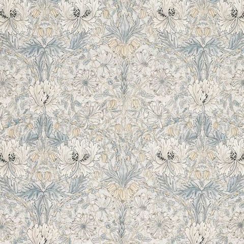 Pure Honeysuckle & Tulip Sheer Soft Blue Linen