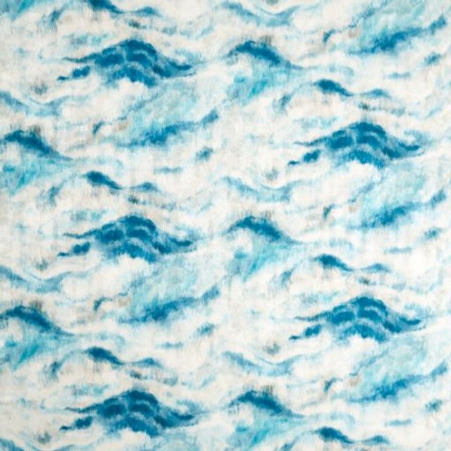 Clarke and Clarke Elements Fabric Earthscape Print Denim