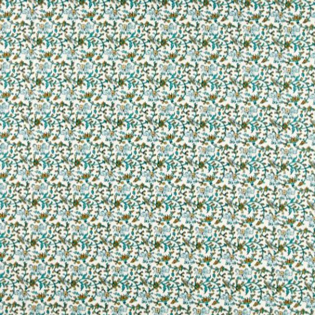 Clarke and Clarke Indira Fabrics Hathi Embroidery Teal