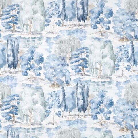 Curios Fabric Waterperry Indigo
