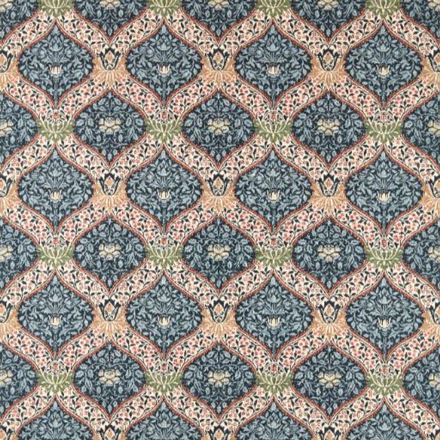 William Morris The Unfinished Works Fabrics Norbury Indigo