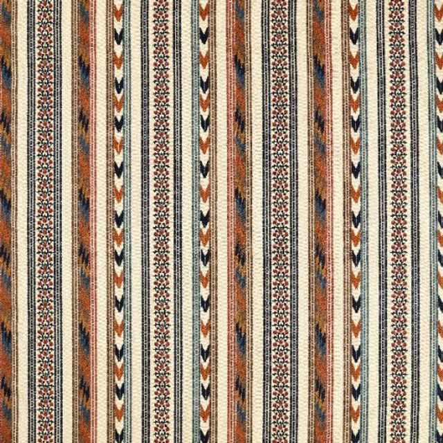 William Morris The Unfinished Works Stripes Bloomsbury Stripe Russet/Indigo