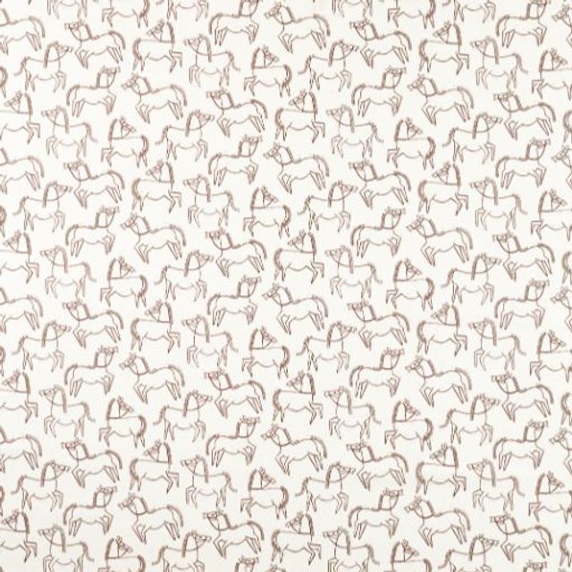 Scion Oakham Fabrics Canter Print Chestnut Upholstery Fabric