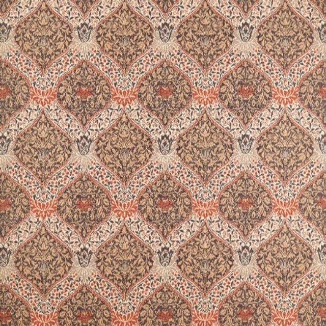 William Morris The Unfinished Works Fabrics Norbury Weave Tobacco/Russet