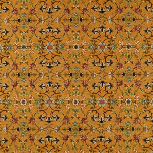 William Morris The Unfinished Works Fabrics Persian Scroll Embroidery Ochre