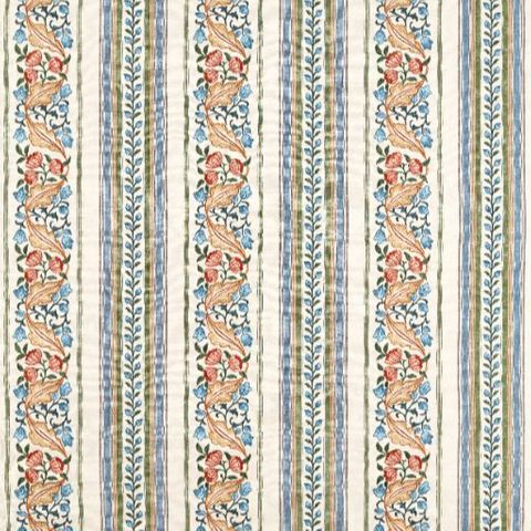 Bluebell & Peony Embroidery Rose/Woad