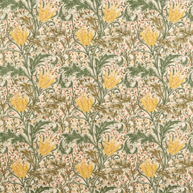 William Morris The Unfinished Works Fabrics Lent Lily Embroidery Artichoke/Weld