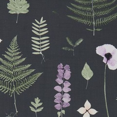 Herbarium Heather/Ebony Upholstery Fabric