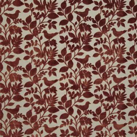 Orchard Birds Coral Upholstery Fabric