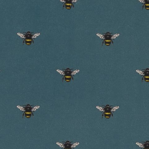Abeja Teal Upholstery Fabric