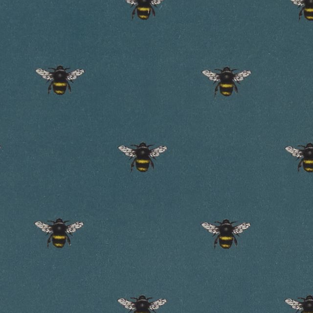 Clarke and Clarke Heaton Abeja Teal Upholstery Fabric