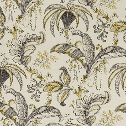 Ophelia Charcoal/Ochre Upholstery Fabric