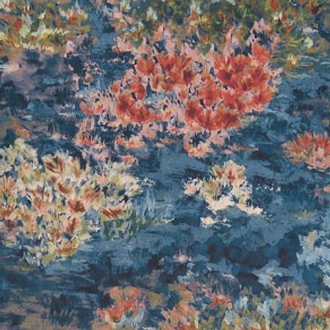 Fiore Midnight/Spice Upholstery Fabric