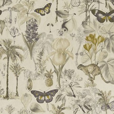 Botany Charcoal/Chartreuse Upholstery Fabric