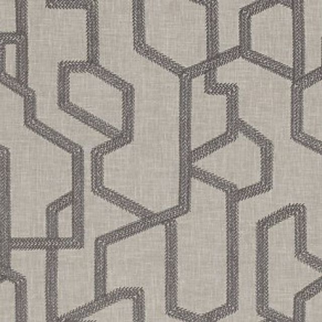 Clarke and Clarke Martello Labyrinth Charcoal