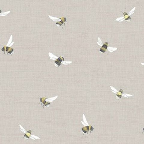 Busy Bees Linen Voile Fabric