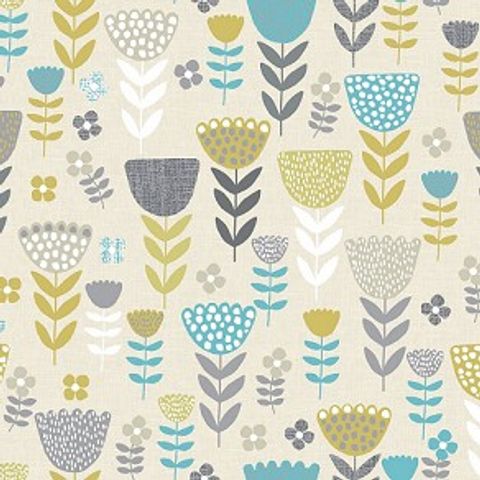 Annika Teal Upholstery Fabric