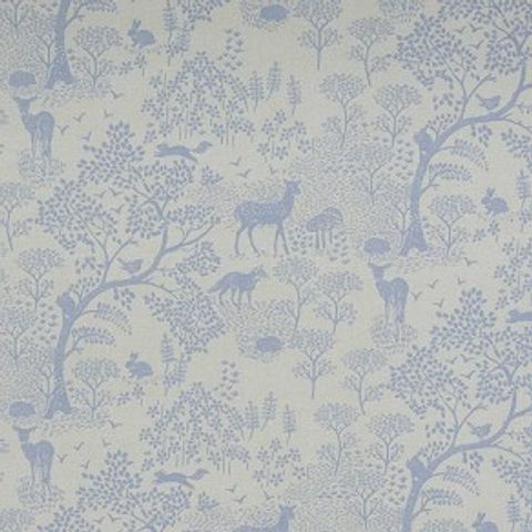 Woodland Life Blue Upholstery Fabric