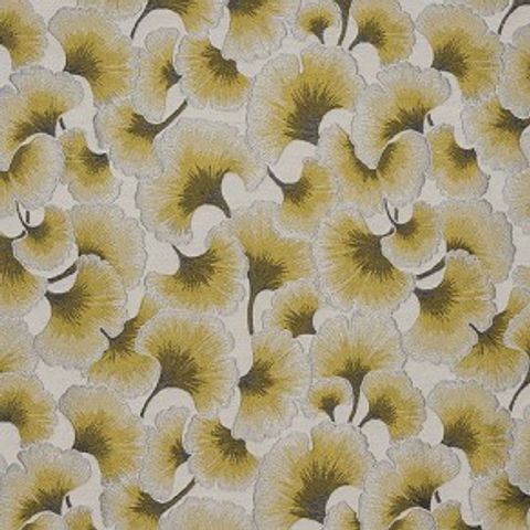 Gingko Ochre Voile Fabric