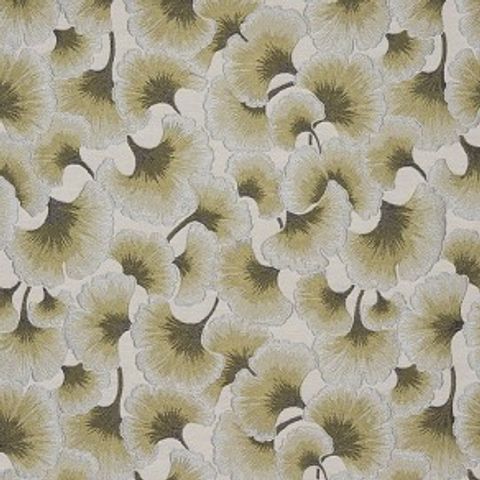 Gingko Olive Voile Fabric