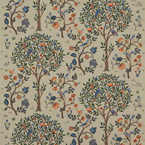 Kelmscott Tree Russet/Forest Voile Fabric