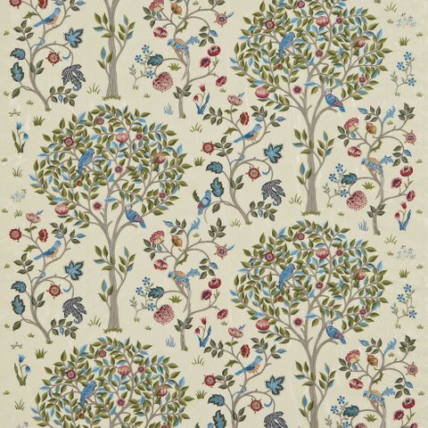 Kelmscott Tree Woad/Rose Voile Fabric