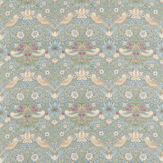 William Morris Archive Prints Strawberry Thief Slate/Vellum WM