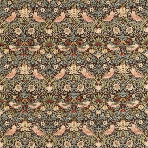 Strawberry Thief Chocolate/Slate WM Upholstery Fabric