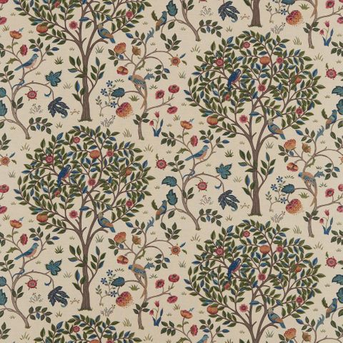 Kelmscott Tree Woad/Wine WM Upholstery Fabric