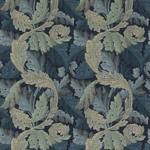 Acanthus Tapestry Indigo/Mineral Upholstery Fabric
