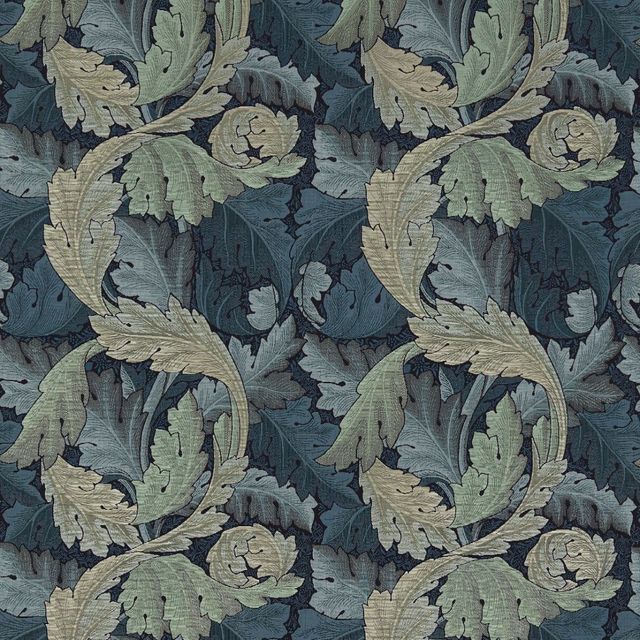 William Morris Archive Weaves Acanthus Tapestry Indigo/Mineral