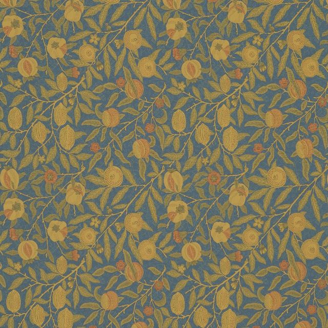William Morris Archive Weaves Fruit Blue/Thyme