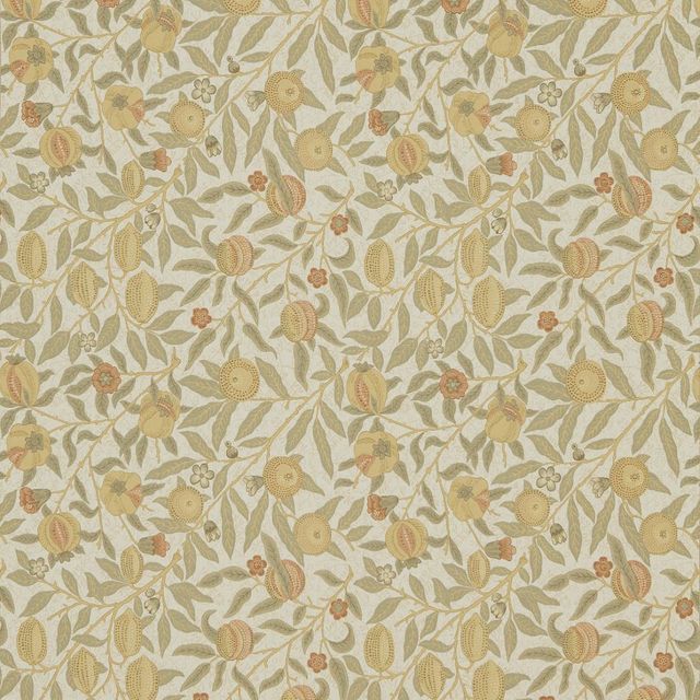 William Morris Archive Weaves Fruit Parchment/Bayleaf