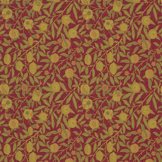 Fruit Crimson/Thyme Upholstery Fabric