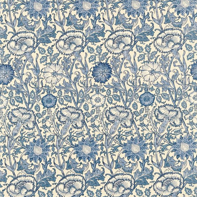 William Morris Archive II Prints Pink & Rose Vellum/Indigo
