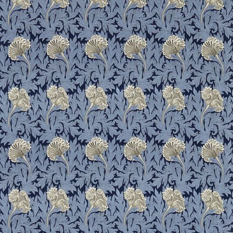 Tulip Indigo/Linen Upholstery Fabric