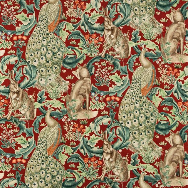 William Morris Archive II Prints Forest Red