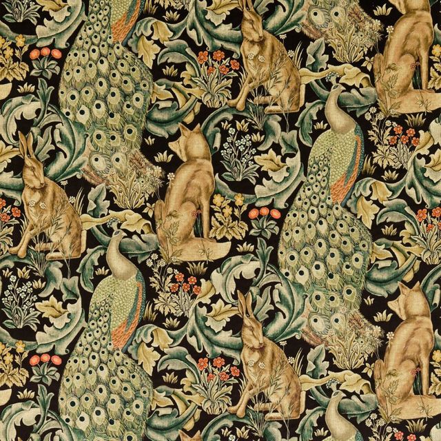 William Morris Archive II Prints Forest Charcoal WM