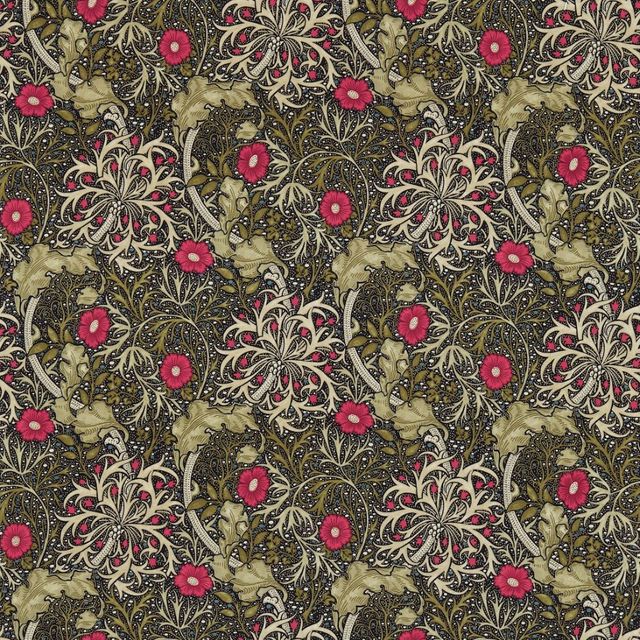 William Morris Archive III Prints Morris Seaweed Ebony/Poppy