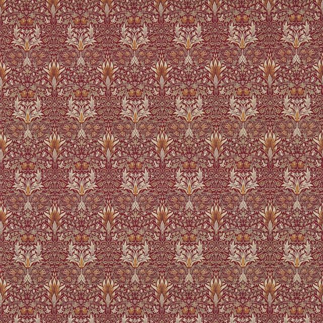 William Morris Archive III Prints Snakeshead Claret/Gold Morris