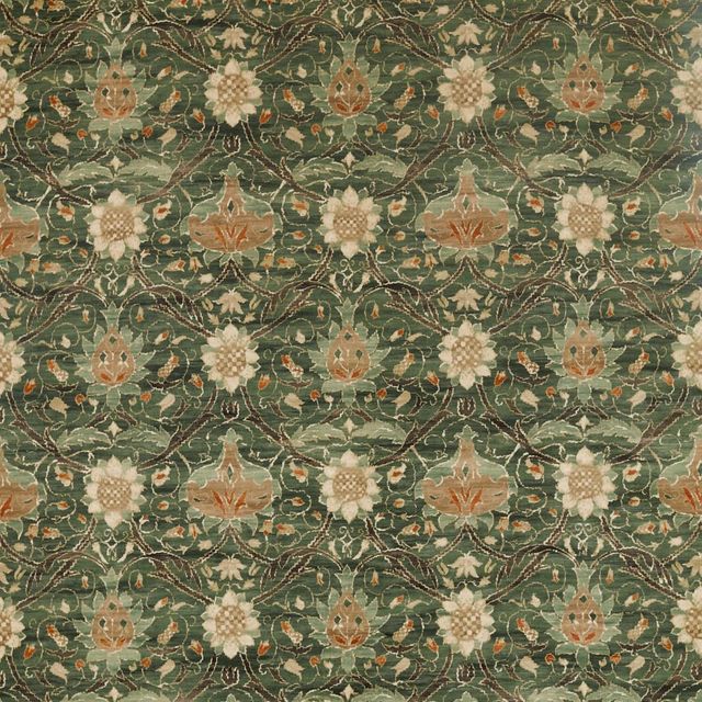 William Morris Morris Archive IV - Purleigh Weaves Fabrics Montreal Velvet Forest/Teal