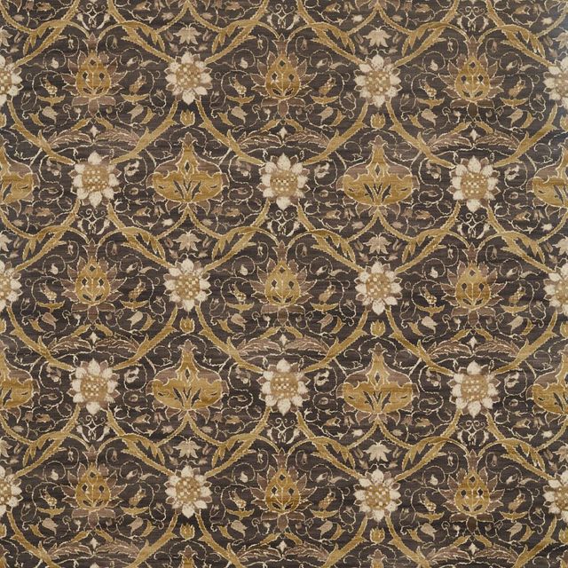 William Morris Morris Archive IV - Purleigh Weaves Fabrics Montreal Charcoal/Mustard