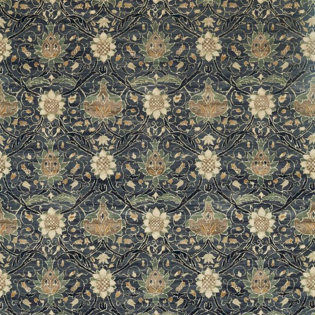 William Morris Morris Archive IV - Purleigh Weaves Fabrics Montreal Velvet Indigo/Slate