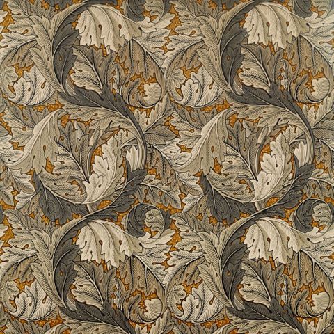 Acanthus Mustard/Grey Upholstery Fabric