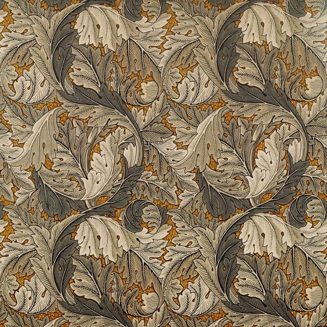 Acanthus Mustard/Grey Sample