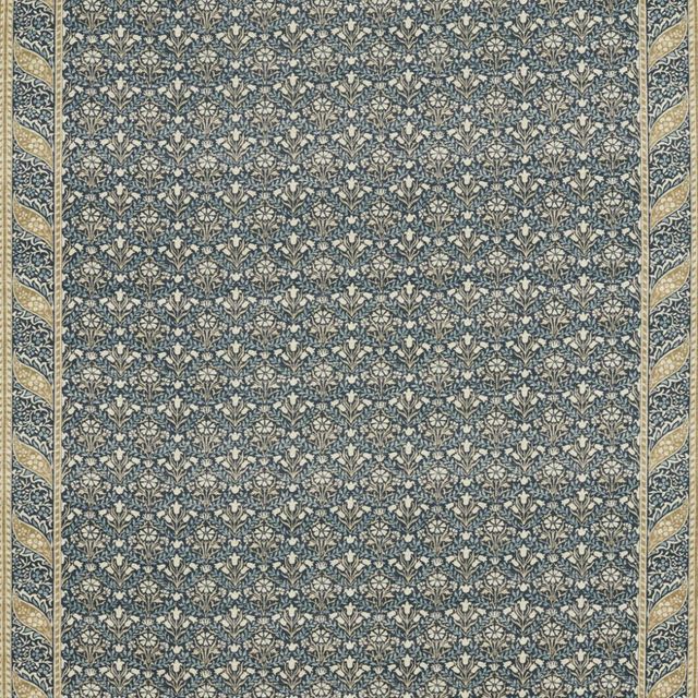William Morris Morris Archive IV The Collector Fabrics Morris Bellflowers Indigo/Sage